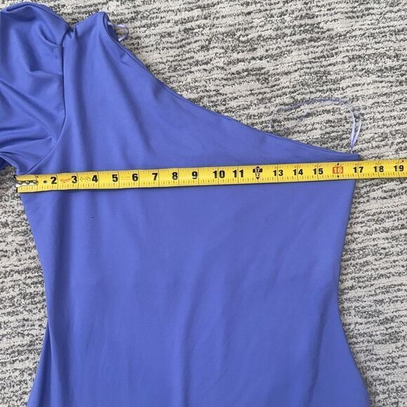 NWT Susana Monaco Pleated One Arm Dress Purple Orchid XL - Picture 7 of 14